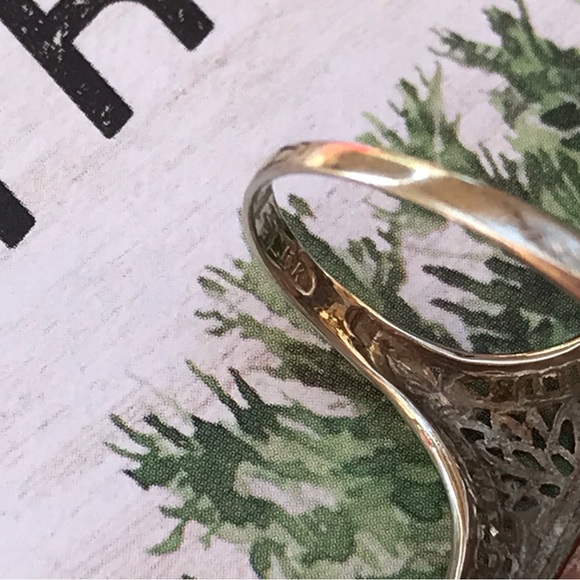 Art Nouveau White Gold 14k
Cameo En Habille Diamond Ring Mine Cut - Picture 16 of 16